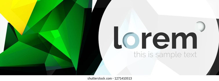 Fondo de triángulo geométrico de color vectorial, diseño de pancarta de cristal, plantilla moderna con formas triangulares sobre fondo claro