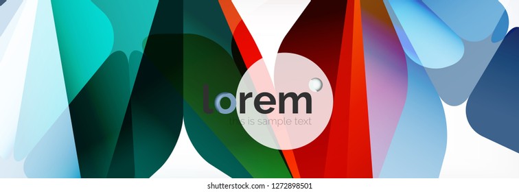 Vector colorful geometric triangle background, crystal banner design, modern template with triangular shapes on light backdrop