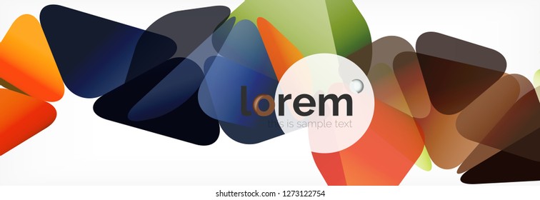 Fondo de triángulo geométrico de color vectorial, diseño de pancarta de cristal, plantilla moderna con formas triangulares sobre fondo claro