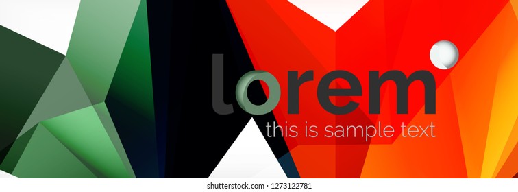 Fondo de triángulo geométrico de color vectorial, diseño de pancarta de cristal, plantilla moderna con formas triangulares sobre fondo claro