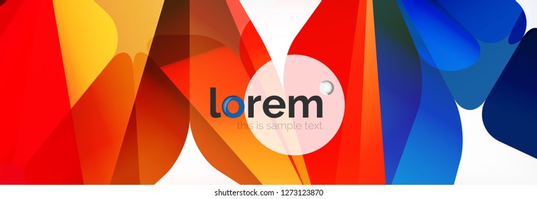 Fondo de triángulo geométrico de color vectorial, diseño de pancarta de cristal, plantilla moderna con formas triangulares sobre fondo claro