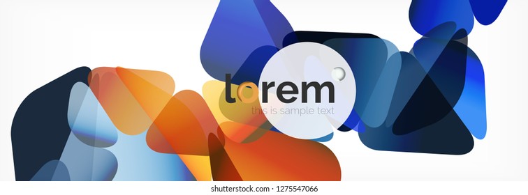 Vector colorful geometric triangle background, crystal banner design, modern template with triangular shapes on light backdrop