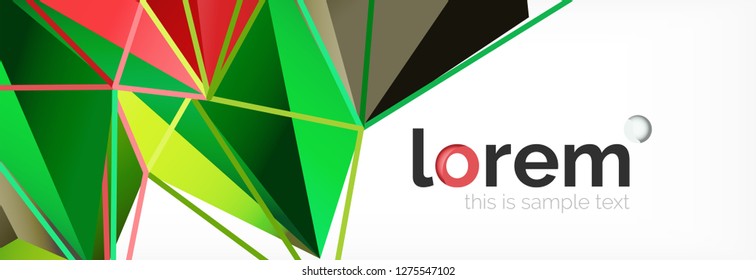 Fondo de triángulo geométrico de color vectorial, diseño de pancarta de cristal, plantilla moderna con formas triangulares sobre fondo claro