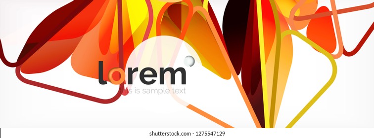 Fondo de triángulo geométrico de color vectorial, diseño de pancarta de cristal, plantilla moderna con formas triangulares sobre fondo claro