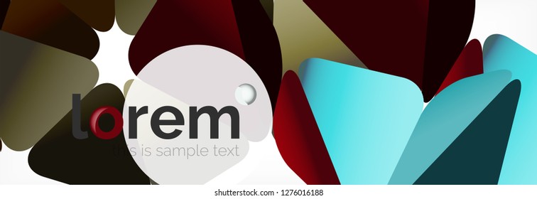 Fondo de triángulo geométrico de color vectorial, diseño de pancarta de cristal, plantilla moderna con formas triangulares sobre fondo claro