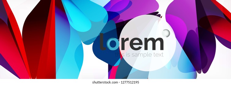 Vector colorful geometric triangle background, crystal banner design, modern template with triangular shapes on light backdrop