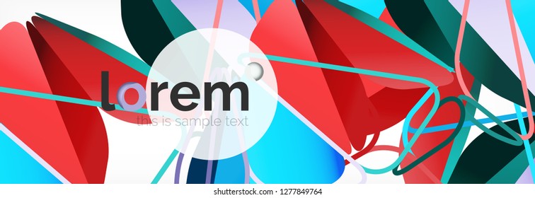Fondo de triángulo geométrico de color vectorial, diseño de pancarta de cristal, plantilla moderna con formas triangulares sobre fondo claro