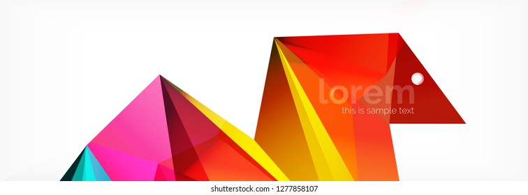 Fondo de triángulo geométrico de color vectorial, diseño de pancarta de cristal, plantilla moderna con formas triangulares sobre fondo claro