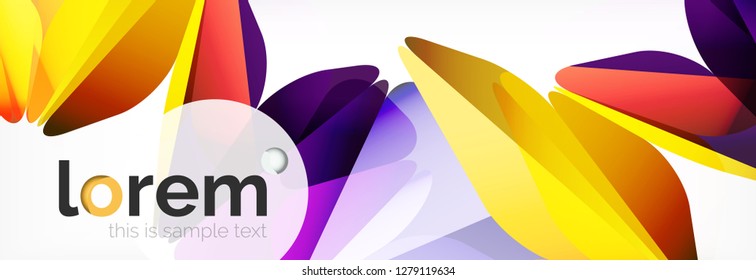 Vektorbunter, geometrischer dreieckiger Hintergrund, Kristallbanner-Design, moderne Vorlage mit dreieckigen Formen auf hellem Hintergrund