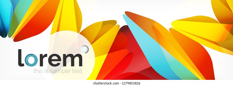 Vector colorful geometric triangle background, crystal banner design, modern template with triangular shapes on light backdrop