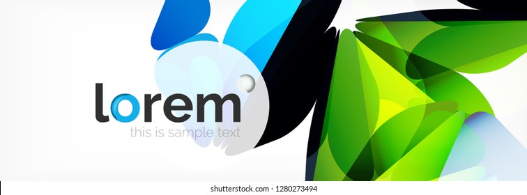 Vektorbunter, geometrischer dreieckiger Hintergrund, Kristallbanner-Design, moderne Vorlage mit dreieckigen Formen auf hellem Hintergrund