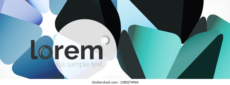 Vector colorful geometric triangle background, crystal banner design, modern template with triangular shapes on light backdrop