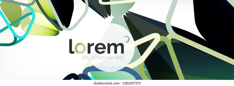 Fondo de triángulo geométrico de color vectorial, diseño de pancarta de cristal, plantilla moderna con formas triangulares sobre fondo claro
