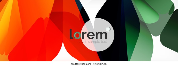Vector colorful geometric triangle background, crystal banner design, modern template with triangular shapes on light backdrop