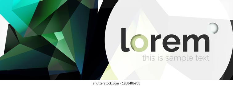 Fondo de triángulo geométrico de color vectorial, diseño de pancarta de cristal, plantilla moderna con formas triangulares sobre fondo claro
