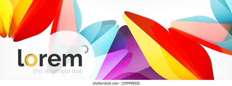 Fondo de triángulo geométrico de color vectorial, diseño de pancarta de cristal, plantilla moderna con formas triangulares sobre fondo claro