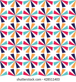 Vector colorful geometry pattern. color abstract geometric background . pillow and bed sheet multicolor design. creative art deco. hipster fashion print