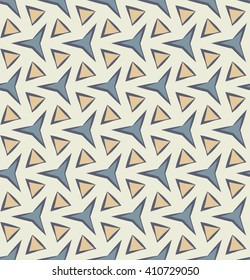 Vector colorful geometry pattern three point star. abstract geometric background. pillow and bed sheet color design. creative art deco. hipster fashion print