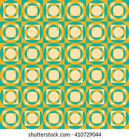 Vector colorful geometry squares pattern. color yeloow and blue abstract geometric background. pillow and bed sheet multicolorcolor design. creative art deco. hipster fashion print