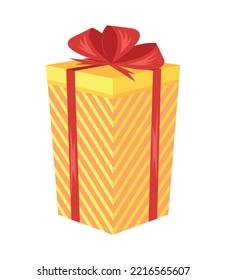 Vector colorful gift boxe with ribbon and bow.
