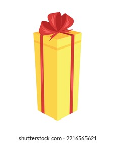 Vector colorful gift boxe with ribbon and bow.
