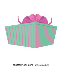 Vector colorful gift boxe with ribbon and bow.
