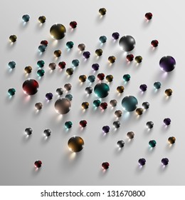 Vector colorful glass balls