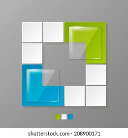Vector colorful glass banners