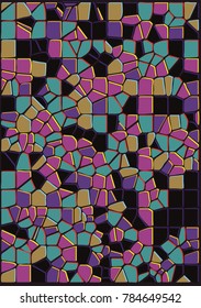 Vector colorful glass mosaic