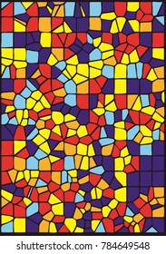 Vector colorful glass mosaic