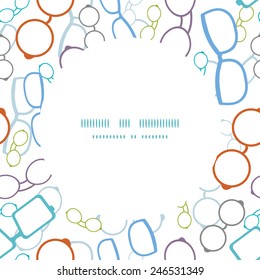 Vector colorful glasses frame seamless pattern background