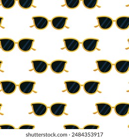 Vector colorful glasses seamless pattern. Surface, fabric, print design