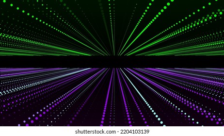 Vector colorful glitch double texture background. Abstract halftone with noise effect and dots. Screen texture with matrix or binary code.