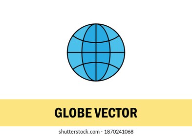 Vector of Colorful globe icon. Isolated on white background. For designer.