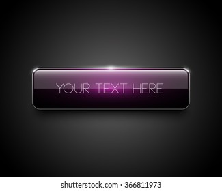 Vector colorful glossy banner, web button