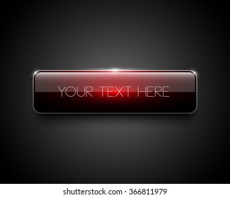 Vector colorful glossy banner, web button