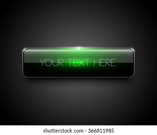 Vector colorful glossy banner, web button