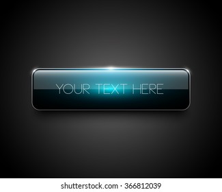 Vector colorful glossy banner, web button