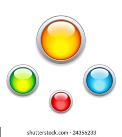 Vector colorful glossy buttons
