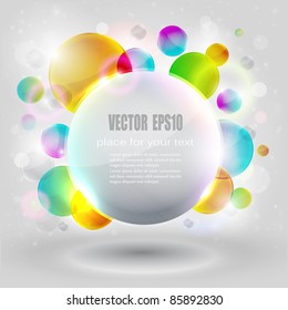 Vector Colorful  Glossy Spheres