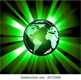 VECTOR Colorful Glossy World with Rays of light