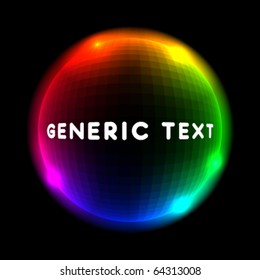 Vector Colorful Glowing sphere