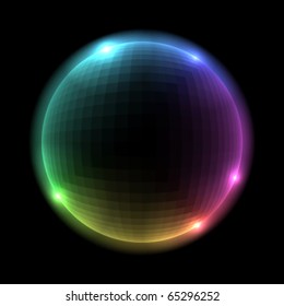 Vector Colorful Glowing sphere