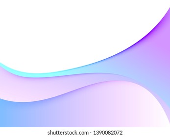 Vector colorful gradient abstract background. Wavy waves banner color line for web banner. Line curve vector