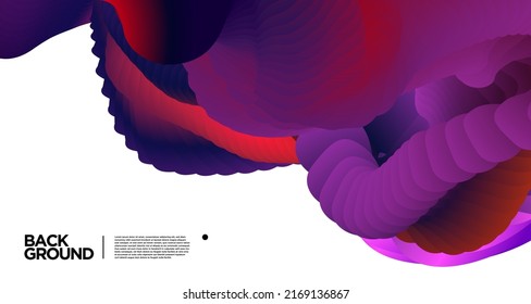 Vector colorful gradient abstract fluid background for banner template