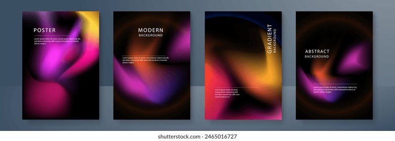 Vector colorful gradient abstract poster background template