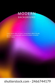 Vector colorful gradient abstract poster background template