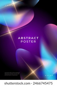 Vector colorful gradient abstract poster background template