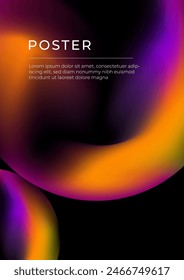 Vector colorful gradient abstract poster design