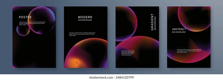 Vector colorful gradient abstract poster background template